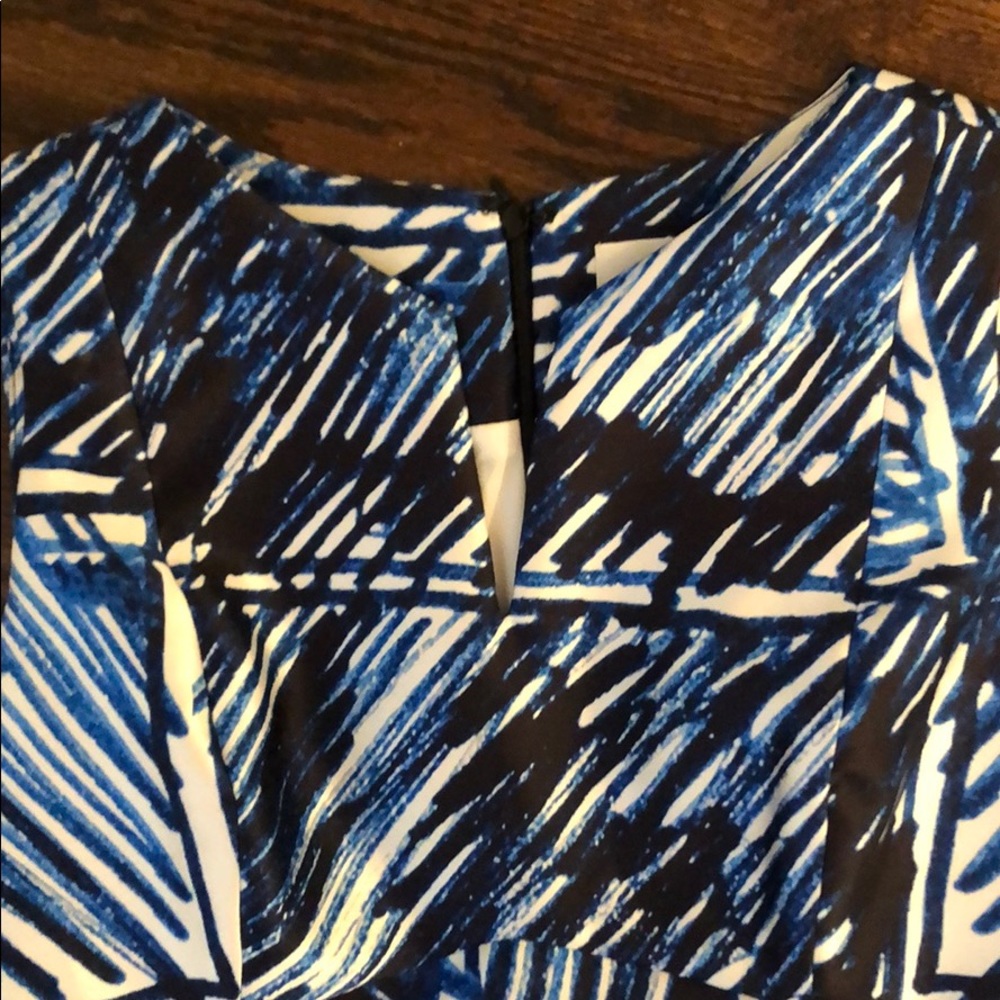 Milly Scribble shift dress blue/black size 4 - Picture 2 of 4